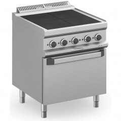 Cocina eléctrica con horno eléctrico ventilado placas cuadradas rebajadas MAGISTRA PLUS fondo 700