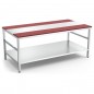 Mesa de despiece de polietileno con entrepaño de acero inox Mesa de despiece de polietileno con entrepaño de acero inox