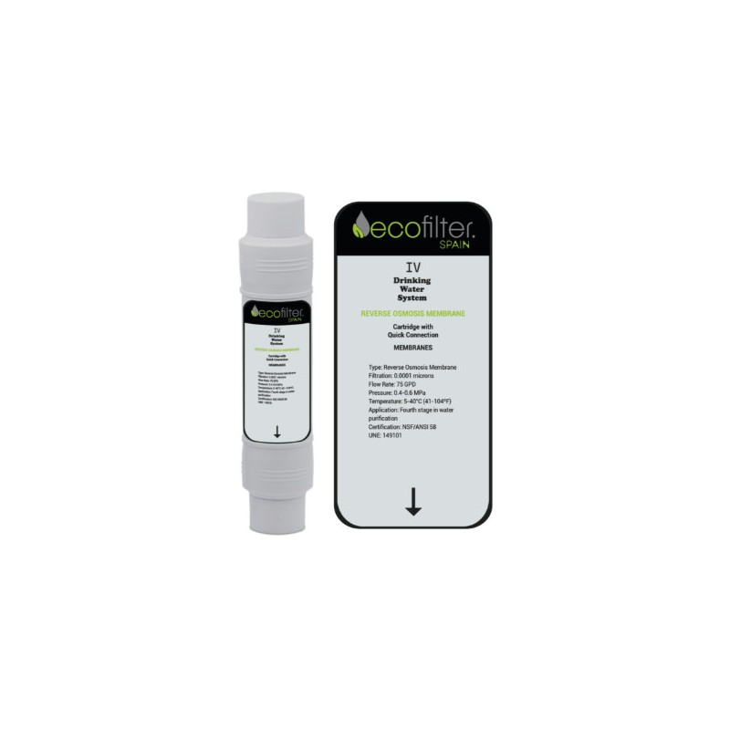 Filtro IV-Membrana ósmosis para fuentes Ecooler