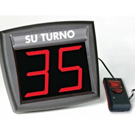 Indicador de turno IT-5-MD con visor de dos dígitos y mando a distancia