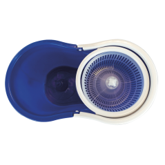 Cubo y fregona con sistema de centrifugado para fregado 360