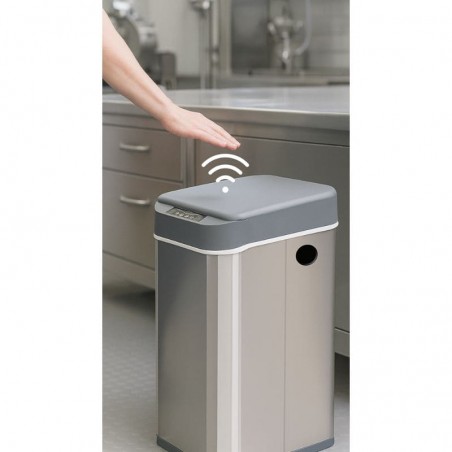 Papelera acero inox automática 18 litros con sensor contactless