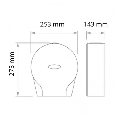 Dispensador de papel higiénico negro mate Serie Black
