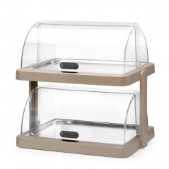 Expositor Refrigerado con dos Tapa Enrollable Duo Uniq Hendi