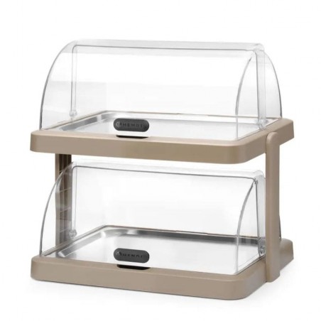 Expositor Refrigerado con dos Tapa Enrollable Duo Uniq Hendi