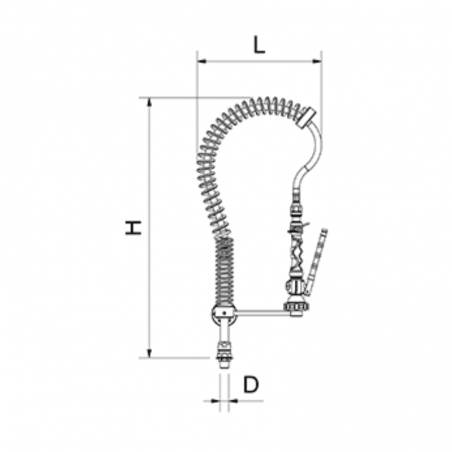 Grifo ducha extra-bajo Serie Basic. Modelo 463034