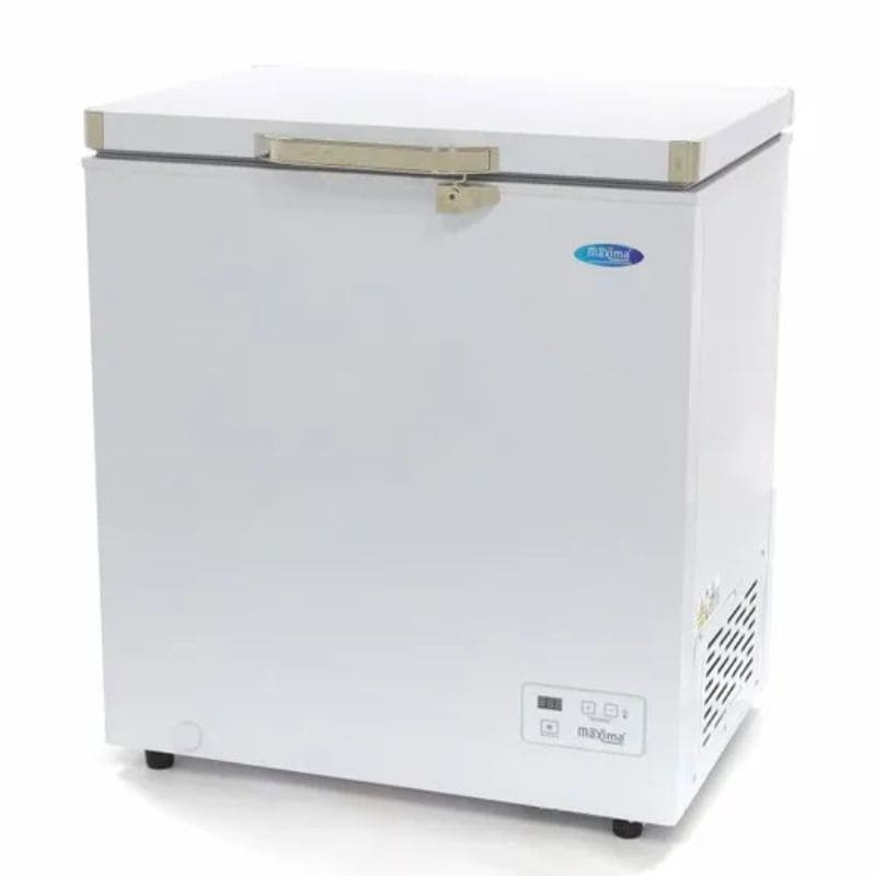 Arcón congelador compacto 140 litros con 2 ruedas traseras Maxima Arcón congelador compacto 140 litros con 2 ruedas traseras Maxima