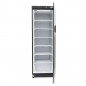 Congelador 400 litros con puerta de cristal, seis estantes y ruedas traseras Maxima Congelador 400 litros con puerta de cristal, seis estantes y ruedas traseras Maxima