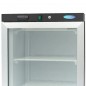 Congelador 400 litros con puerta de cristal, seis estantes y ruedas traseras Maxima Congelador 400 litros con puerta de cristal, seis estantes y ruedas traseras Maxima