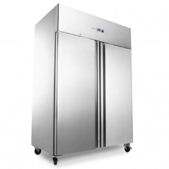 Congelador 1200 litros con doble puerta, 6 estantes ajustables 2/1GN y ruedas Maxima