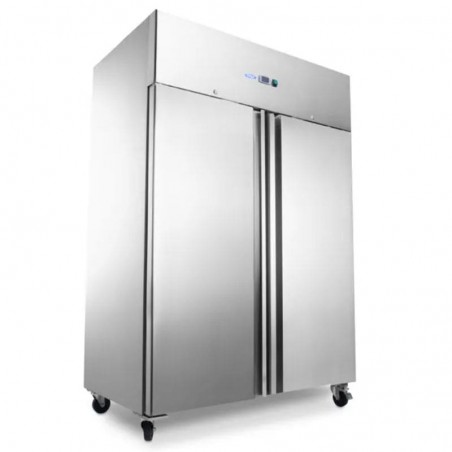 Congelador 1200 litros con doble puerta, 6 estantes ajustables 2/1GN y ruedas Maxima