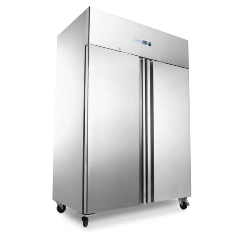 Congelador 1400 litros con doble puerta, 6 estantes ajustables 2/1GN y ruedas Maxima Congelador 1400 litros con doble puerta, 6 estantes ajustables 2/1GN y ruedas Maxima