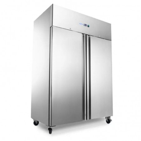 Congelador 1400 litros con doble puerta, 6 estantes ajustables 2/1GN y ruedas Maxima