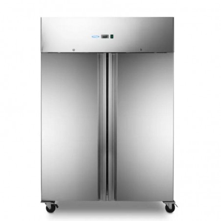 Congelador 1400 litros con doble puerta, 6 estantes ajustables 2/1GN y ruedas Maxima
