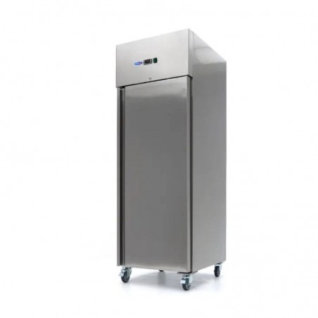 Congelador 400 litros en acero inox con 3 estantes ajustables y ruedas Maxima