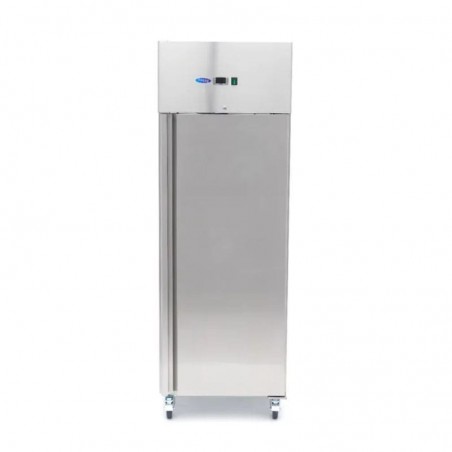 Congelador 600 litros en acero inox con 3 estantes ajustables y ruedas Maxima