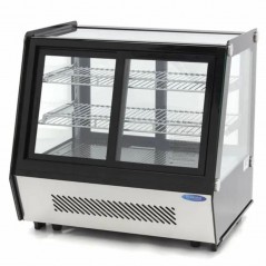 Vitrina refrigerada de sobremesa 125 litros con puertas correderas delanteras y traseras Maxima