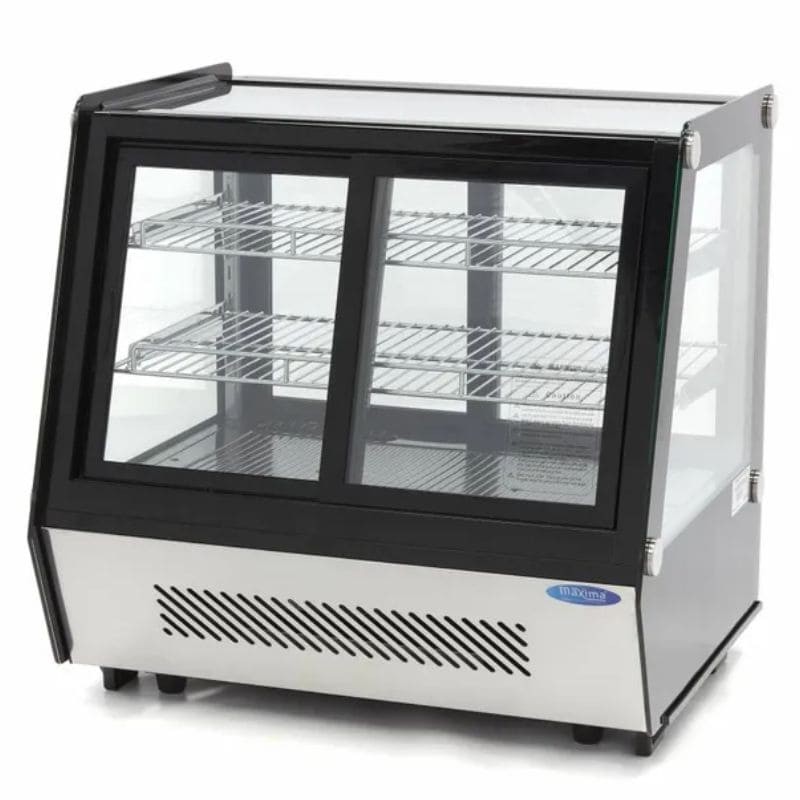 Vitrina refrigerada de sobremesa 125 litros con puertas correderas delanteras y traseras Maxima