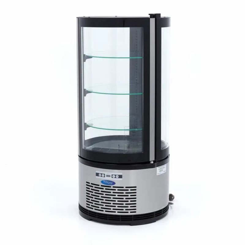 Vitrina expositora refrigerada redonda de sobremesa 100 litros Maxima Vitrina expositora refrigerada redonda de sobremesa 100 litros Maxima