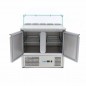 Mesa refrigerada para pizza con tapa de cristal Maxima Mesa refrigerada para pizza con tapa de cristal Maxima