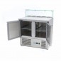 Mesa refrigerada para pizza con tapa de cristal Maxima Mesa refrigerada para pizza con tapa de cristal Maxima