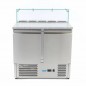 Mesa refrigerada para pizza con tapa de cristal Maxima Mesa refrigerada para pizza con tapa de cristal Maxima