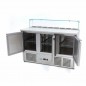 Mesa refrigerada para pizza con tapa de cristal Maxima Mesa refrigerada para pizza con tapa de cristal Maxima