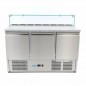 Mesa refrigerada para pizza con tapa de cristal Maxima Mesa refrigerada para pizza con tapa de cristal Maxima