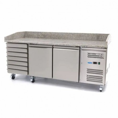 Mesa refrigerada para pizzas con 7 cajones Maxima