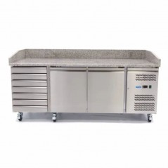 Mesa refrigerada para pizzas con 7 cajones Maxima