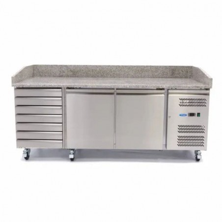 Mesa refrigerada para pizzas con 7 cajones Maxima