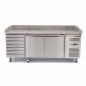 Mesa refrigerada para pizzas con 7 cajones Maxima