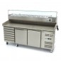 Mesa refrigerada para pizzas con 7 cajones Maxima