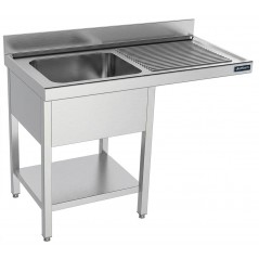 Fregadero industrial para lavavajillas con bastidor y estante Distform