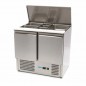 Mesa refrigerada para ensaladas 257 litros y dos puertas Maxima Mesa refrigerada para ensaladas 257 litros y dos puertas Maxima