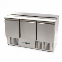 Mesa refrigerada para ensaladas 400 litros y tres puertas Maxima