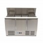 Mesa refrigerada para ensaladas 400 litros y tres puertas Maxima Mesa refrigerada para ensaladas 400 litros y tres puertas Maxima