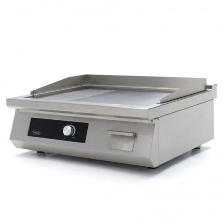Plancha inducción doble lisa y ranurada de sobremesa fondo 700 Maxima