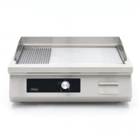 Plancha inducción doble lisa y ranurada de sobremesa fondo 700 Maxima