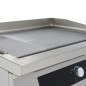 Plancha inducción doble lisa y ranurada de sobremesa fondo 700 Maxima