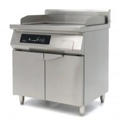Plancha inducción doble lisa y ranurada con soporte fondo 700 Maxima