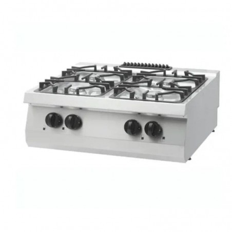 Cocina a gas 4 fuegos sobremesa fondo 700 Heavy Duty Maxima