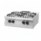 Cocina a gas 4 fuegos sobremesa fondo 700 Heavy Duty Maxima