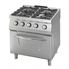 Cocina a gas 4 fuegos y horno fondo 700 Heavy Duty Maxima
