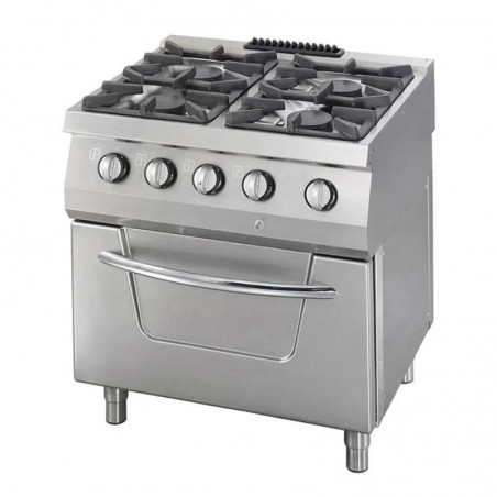 Cocina a gas 4 fuegos y horno fondo 700 Heavy Duty Maxima