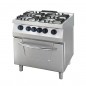 Cocina a gas 4 fuegos y horno eléctrico fondo 700 Heavy Duty Maxima