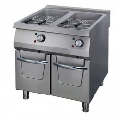Freidora eléctrica 2 cubas 22+22 litros con grifo de vaciado fondo 900 Premium Maxima