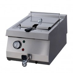 Freidora eléctrica sobremesa 1 cuba 12 litros con grifo de vaciado fondo 700 Heavy Duty Maxima