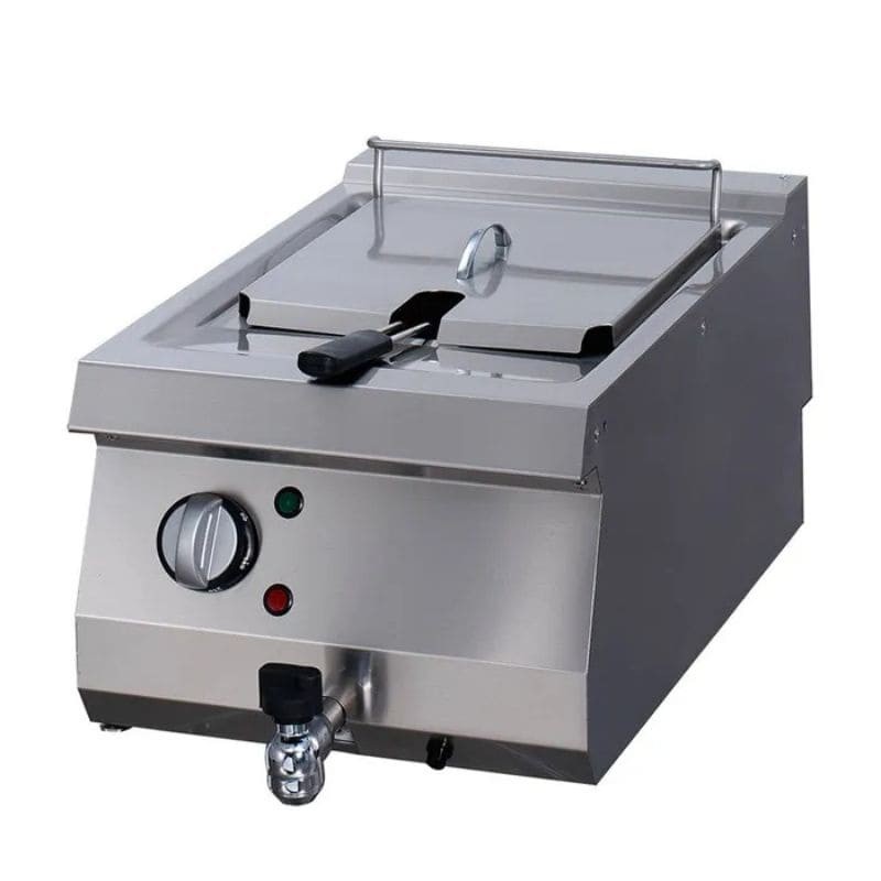 Freidora eléctrica sobremesa 1 cuba 12 litros con grifo de vaciado fondo 700 Heavy Duty Maxima Freidora eléctrica sobremesa 1 cuba 12 litros con grifo de vaciado fondo 700 Heavy Duty Maxima