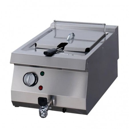 Freidora eléctrica sobremesa 1 cuba 12 litros con grifo de vaciado fondo 700 Heavy Duty Maxima